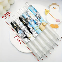 6pcs Astronaut Gel Pen Box Student Exam Finger Protector Smooth Press