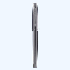 Silver Grey Fountain Pen 0.5MM Metal Pen with Ink Blotter