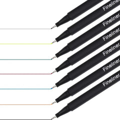 24pcs Colorful Fine Point Pens Set for Journaling Writing Drawing - 0.4mm Tip