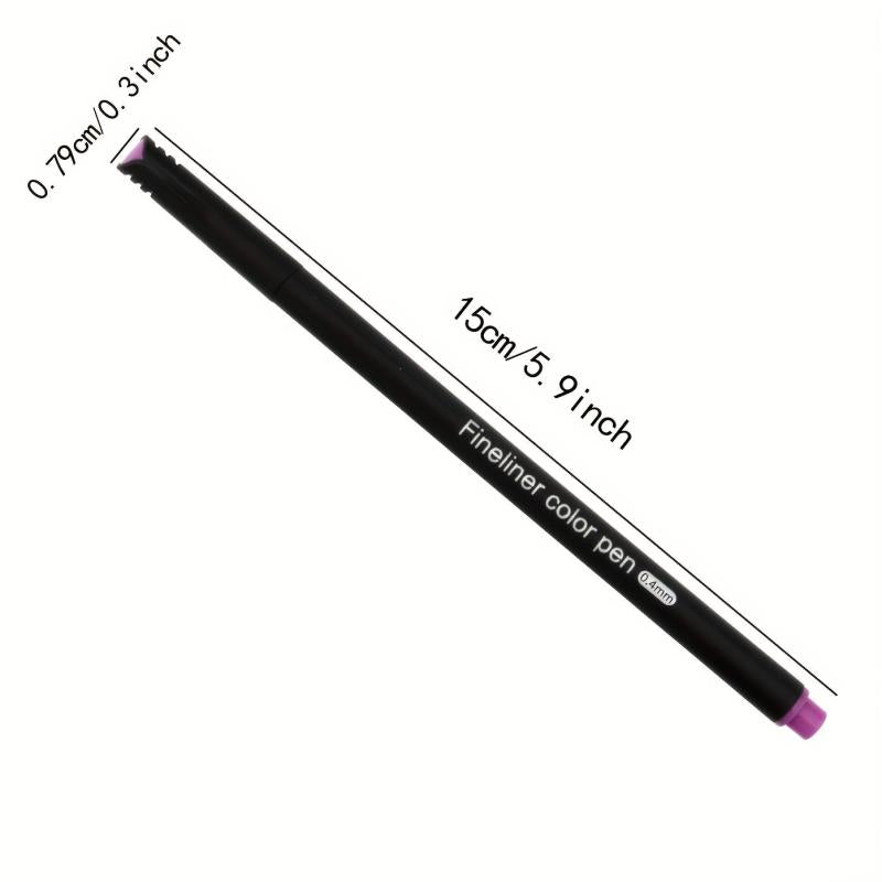 24pcs Colorful Fine Point Pens Set for Journaling Writing Drawing - 0.4mm Tip
