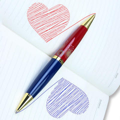Thick Ballpoint Pen 2 Comfortable Writing Pens Metal Retractable