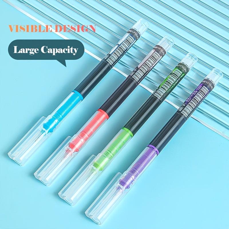 12pcs Liquid Quick Dry Gel Pens 0.5mm Fine Point Colored Signature Pen