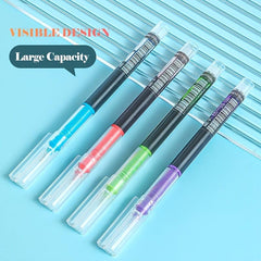 12pcs Liquid Quick Dry Gel Pens 0.5mm Fine Point Colored Signature Pen