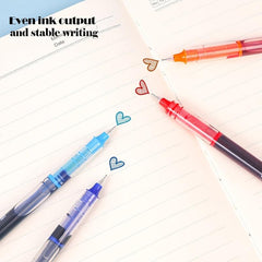 12pcs Liquid Quick Dry Gel Pens 0.5mm Fine Point Colored Signature Pen
