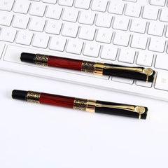 Chinese Style Wood Grain Fountain Pen Calligraphy Signature Gift