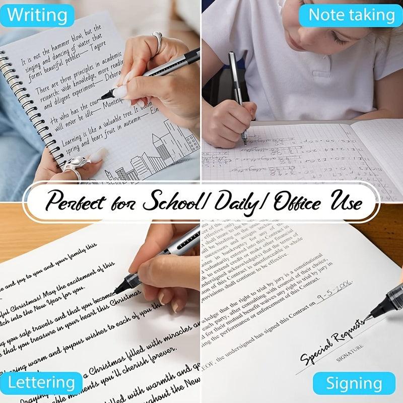 16pcs Rollerball Pen Fine Point 0.5mm Permanent Ballpoint Gel Ink Writing Pens