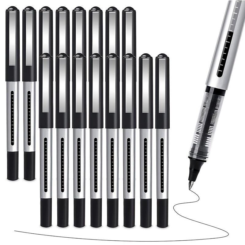 16pcs Rollerball Pen Fine Point 0.5mm Permanent Ballpoint Gel Ink Writing Pens