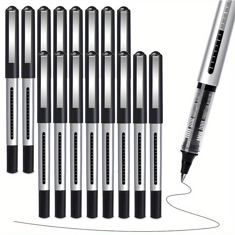 16pcs Rollerball Pen Fine Point 0.5mm Permanent Ballpoint Gel Ink Writing Pens