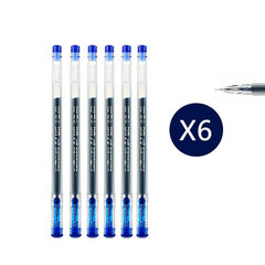 6pcs Large Capacity Crystal Tip Gel Pens 0.38mm Japanese Style