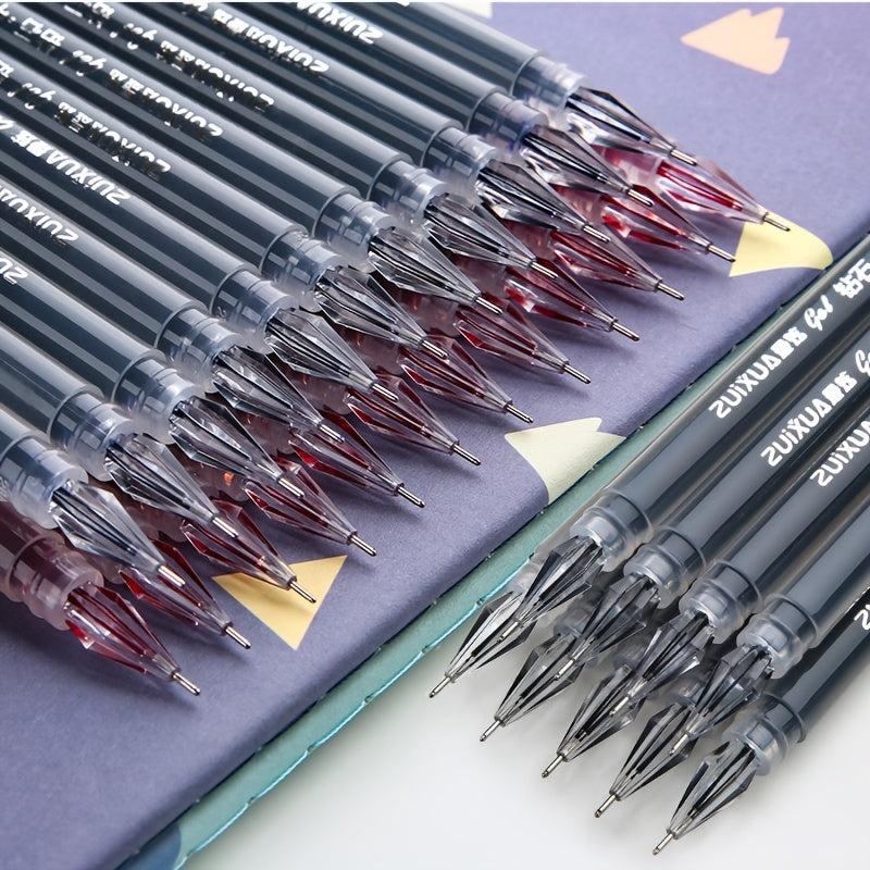 6pcs Large Capacity Crystal Tip Gel Pens 0.38mm Japanese Style