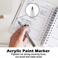 Metallic Acrylic Paint Marker Pens Set of 12