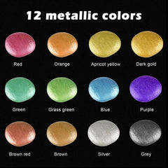 Metallic Acrylic Paint Marker Pens Set of 12