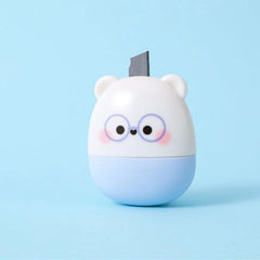 Adorable 2-in-1 Stamp Roller & Metal Cutter for Privacy Protection