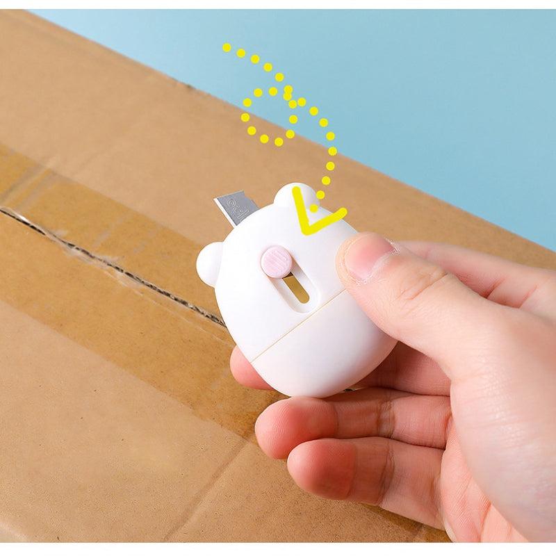 Adorable 2-in-1 Stamp Roller & Metal Cutter for Privacy Protection
