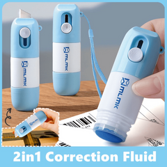 2in1 Thermal Paper Correction Fluid & Font Elimination Tool