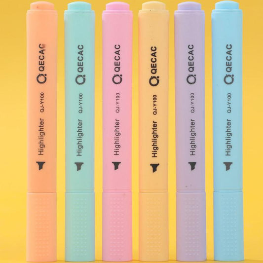 6pcs Triangular Bar Fluorescent Marker Pens for Coloring Log Mark Drawing Art