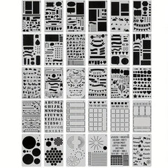 20pcs Journal Stencils Planner Stencils For Bullet Dot Journal Notebook