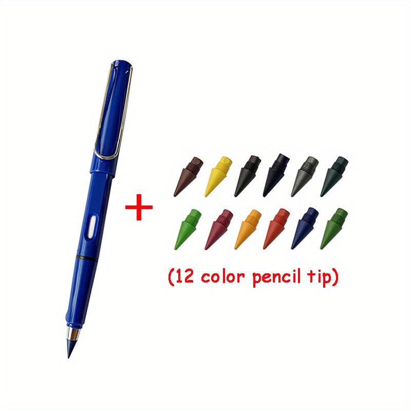 13pcs Technology 12 Colors Eternal Pencil Without Ink School Art Sketch Painting