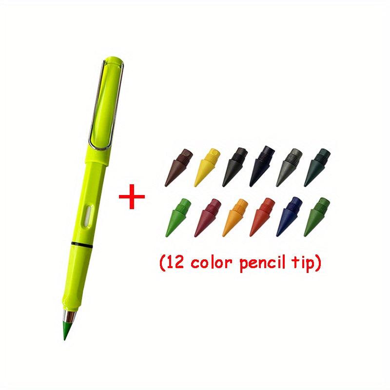 13pcs Technology 12 Colors Eternal Pencil Without Ink School Art Sketch Painting