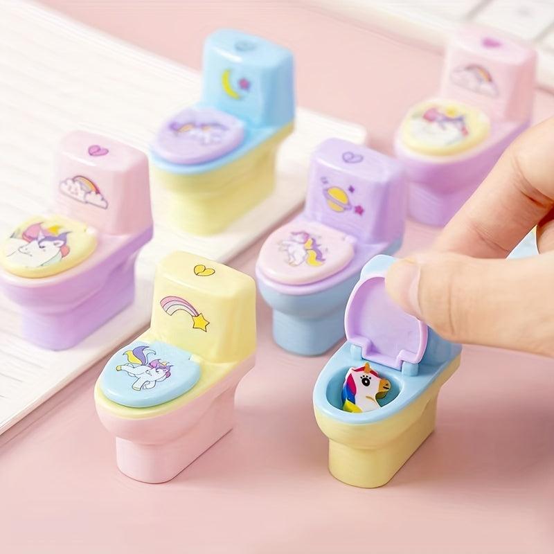 Cartoon Toilet Shape Pencil Sharpener - Ideal Student Birthday Gift