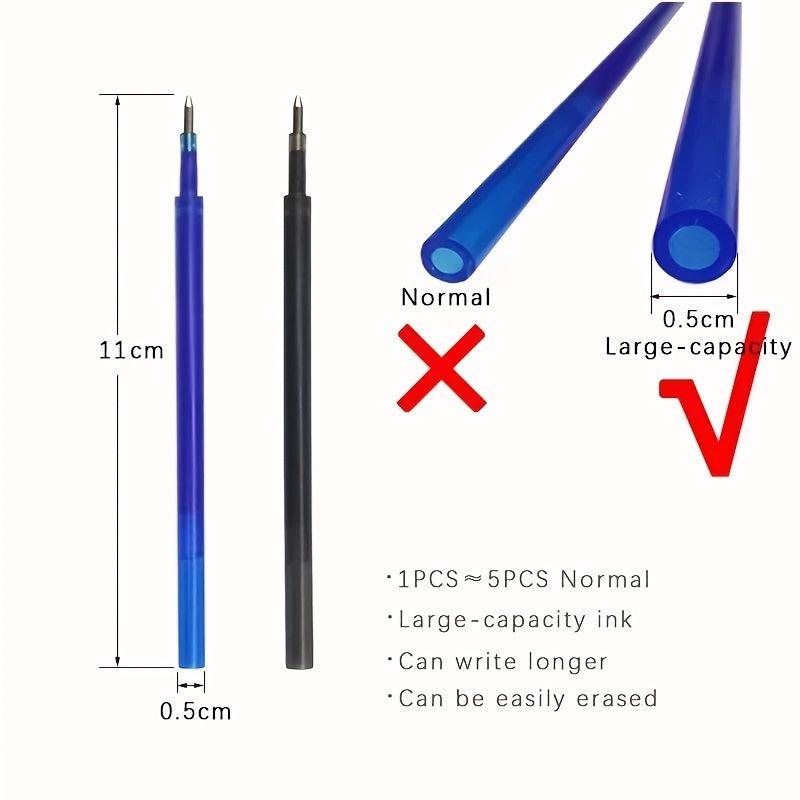 13pcs 0.5mm Erasable Gel Pen Set with High Bullet Washable Handle