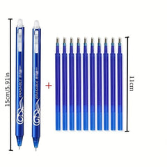 13pcs 0.5mm Erasable Gel Pen Set with High Bullet Washable Handle