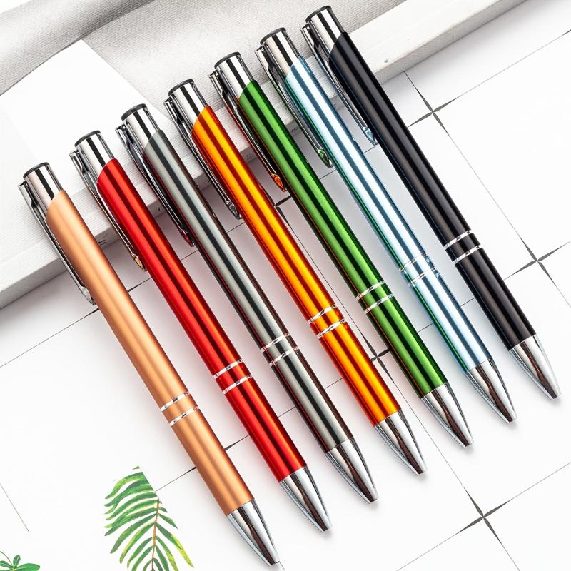 7pcs Metal Ballpoint Pen 1MM Bullet Ink