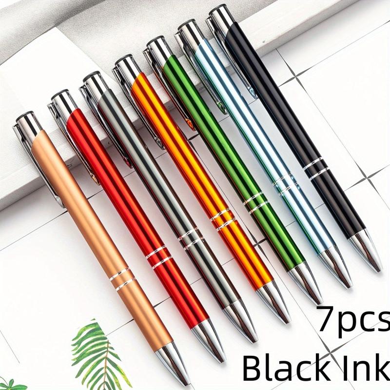7pcs Metal Ballpoint Pen 1MM Bullet Ink