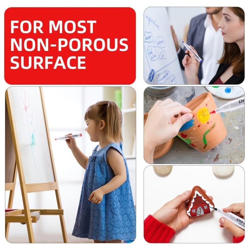 Dry Erase Markers 12pcs 4 Colors Board Pens Markers Low Odor