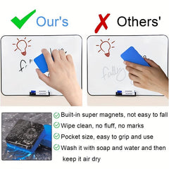 12pcs Magnetic Whiteboard Eraser Dry Erasers For Board