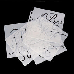 5pcs Set Letter Lace Ruler Drawing Templates for Easy Design Creation