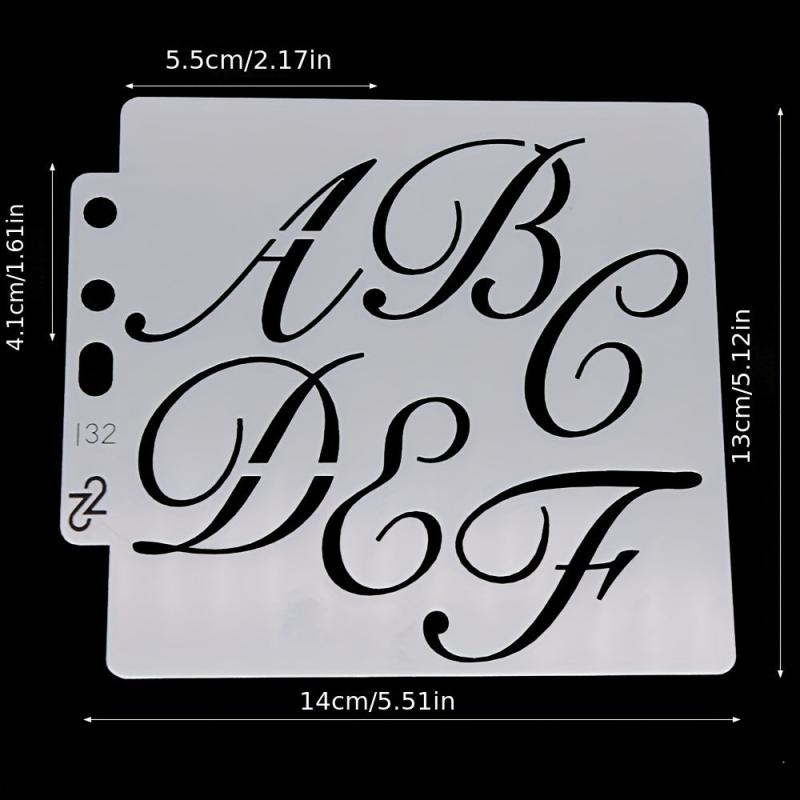 5pcs Set Letter Lace Ruler Drawing Templates for Easy Design Creation