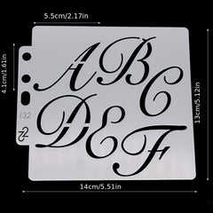5pcs Set Letter Lace Ruler Drawing Templates for Easy Design Creation