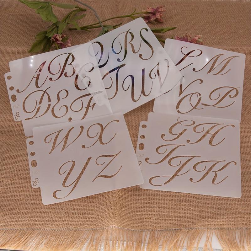 5pcs Set Letter Lace Ruler Drawing Templates for Easy Design Creation