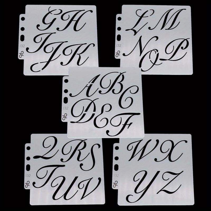5pcs Set Letter Lace Ruler Drawing Templates for Easy Design Creation