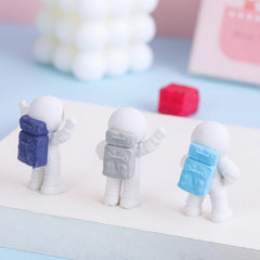 3pcs Astronaut Modeling Eraser Student Creative Stationery
