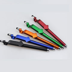5pcs 3in1 Mobile Phone Holder BallPoint Pen Touch Screen Swipe Pen