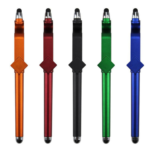 5pcs 3in1 Mobile Phone Holder BallPoint Pen Touch Screen Swipe Pen