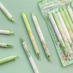 6pcs Matcha Theme Gel Pens for Party Favors & Crafts