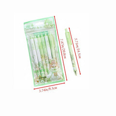 6pcs Matcha Theme Gel Pens for Party Favors & Crafts