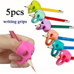 5pcs Students Pen Grips for Elementary School Writing Practice