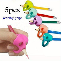 5pcs Students Pen Grips for Elementary School Writing Practice