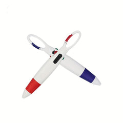 Portable Ballpoint Pen Set with Carabiner - Set of 4 Pens
