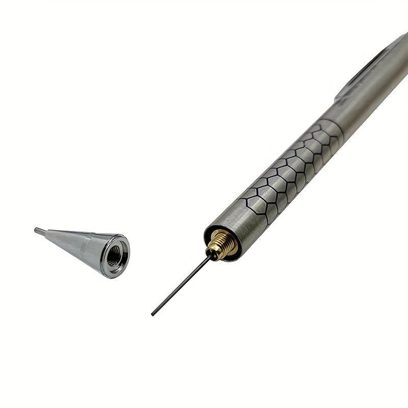 7pcs Metal Mech Pencil Set 0.5 0.7 0.9mm Students Writing Art Drawing