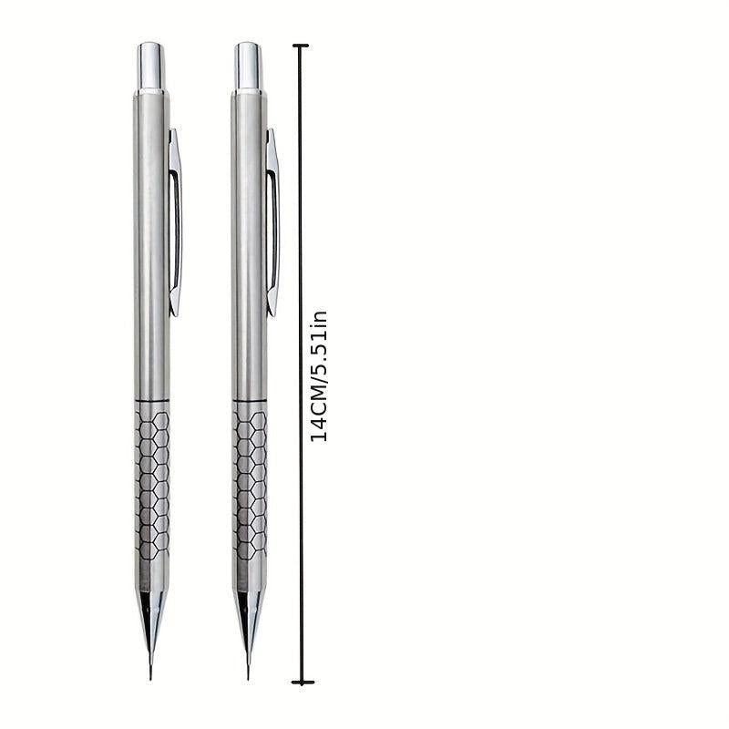 7pcs Metal Mech Pencil Set 0.5 0.7 0.9mm Students Writing Art Drawing
