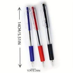 6pcs Red Ink Ballpoint Pens 0.7 Press Type Office Student Stationery