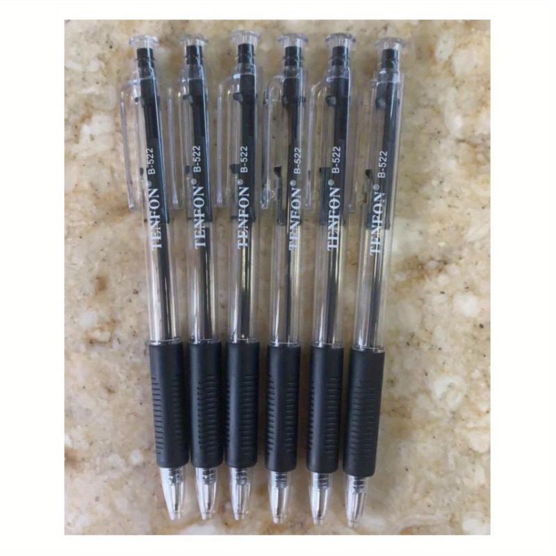 6pcs Red Ink Ballpoint Pens 0.7 Press Type Office Student Stationery