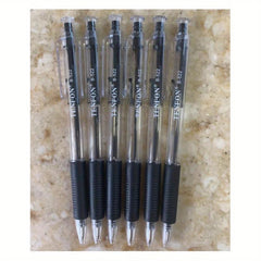 6pcs Red Ink Ballpoint Pens 0.7 Press Type Office Student Stationery
