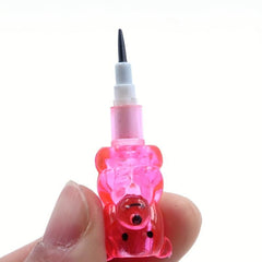 5pcs Stackable Pencils Cartoon Bear Bullet Pencil No Sharpen Replaceable Refill