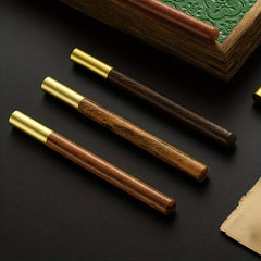 6pcs Brass Ebony Stick Classical Signature Pen Set